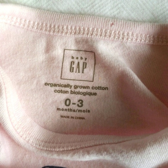 babyGap blush pink organic cotton flutter sleeve bodysuit diaper shirt 3 months - Picture 5 of 7